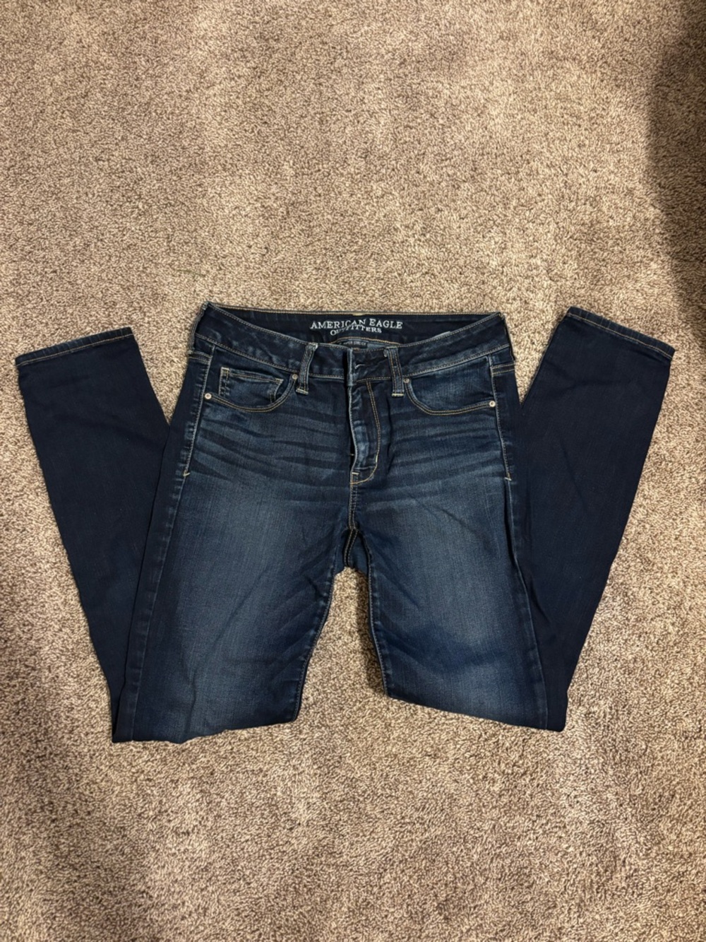 American Eagle Outfitters Women’s Skinny Jeans - Dark Blue Wash